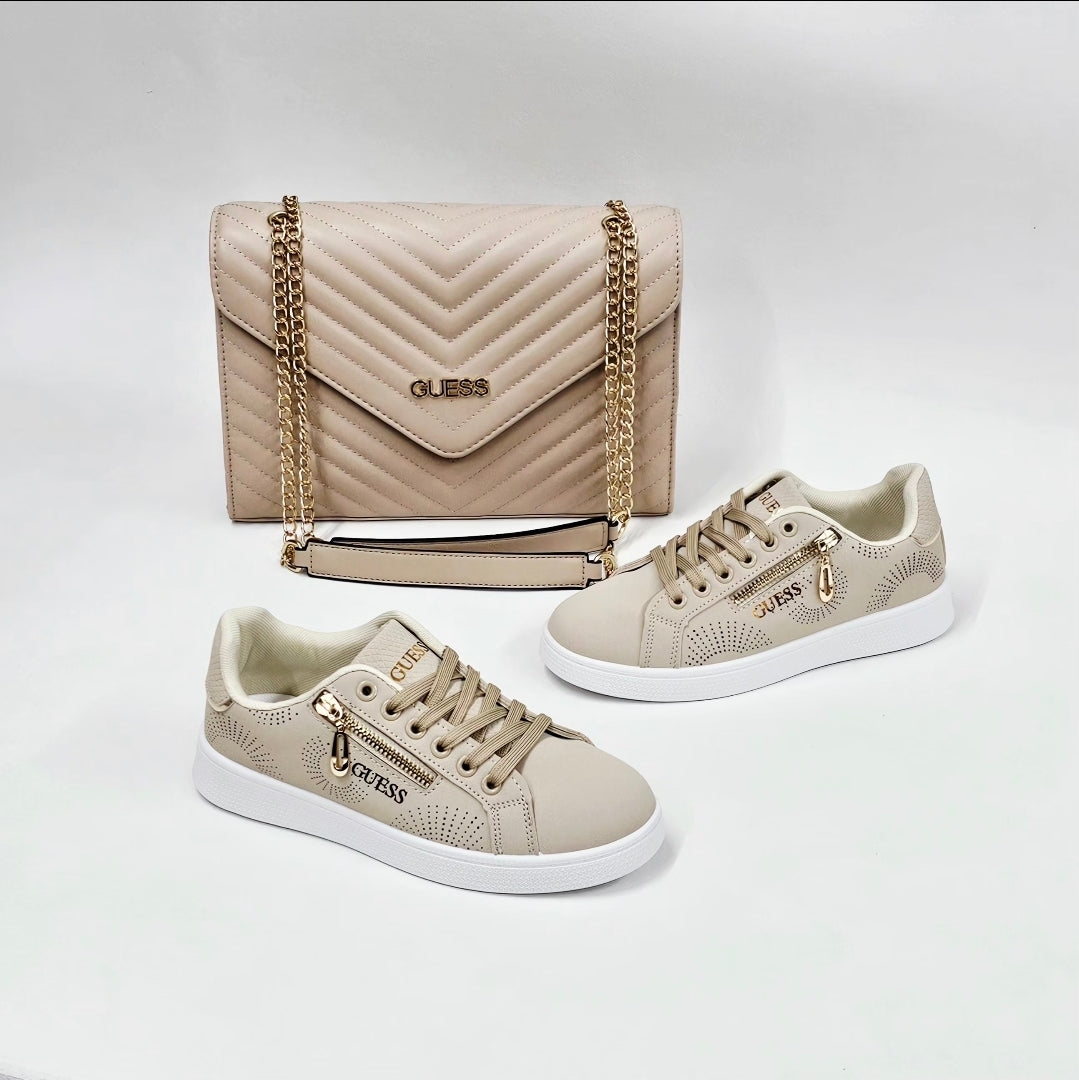 Conjunto guess bege ref 75 - Bold Shoes