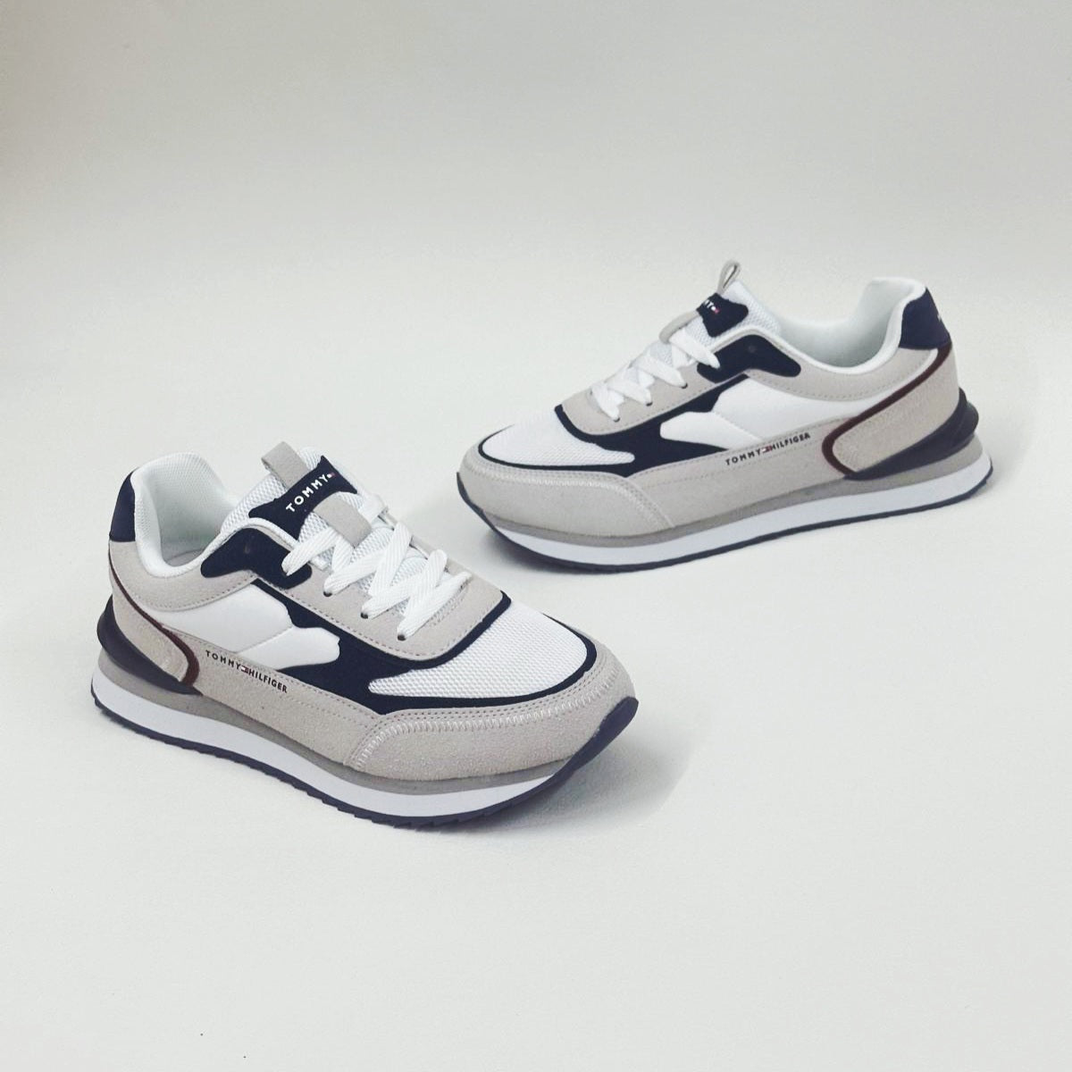 Tommy branco azul cinza ref 67 - Bold Shoes