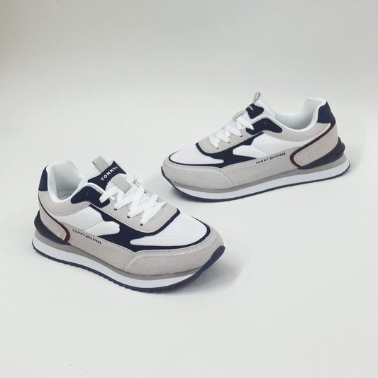 Tommy branco azul cinza ref 67 - Bold Shoes